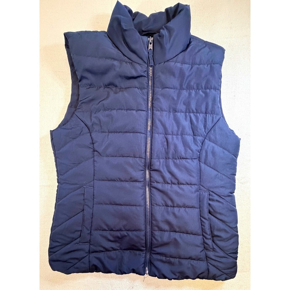 Aeropostale Navy Blue Puffer Vest‎ Womens Medium Full Zip Quilted
